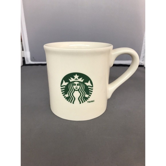 Starbucks‎ 2113  Glass Coffee Mug Siren Logo Mermaid Green Ceramic 14 fl oz. Cup - Picture 1 of 4